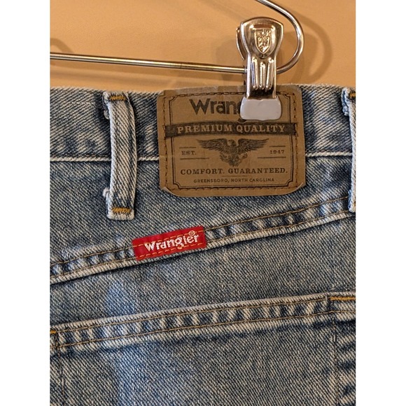 Wrangler Men's Jeans 36x32 Relaxed Fit 97601SB Light Wash Straight Leg Denim - Picture 4 of 5